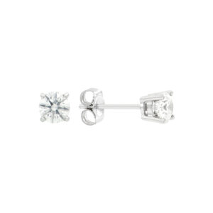 Broqueles de oro blanco con diamantes
