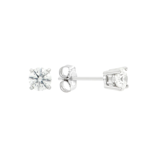 Broqueles de oro blanco con diamantes