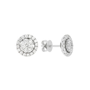 Broqueles en oro blanco con diamantes
