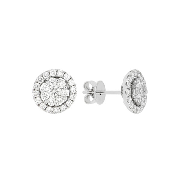 Broqueles en oro blanco con diamantes