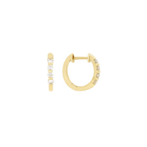Arracadas en oro amarillo con diamantes