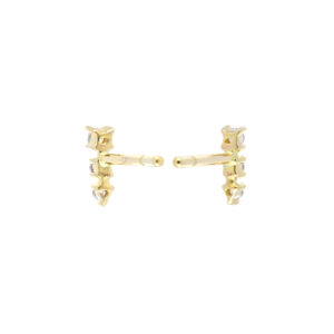 Broquel de oro amarillo con diamantes - Imagen 2