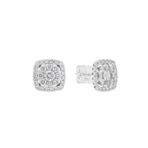 Broqueles de oro blanco con diamantes
