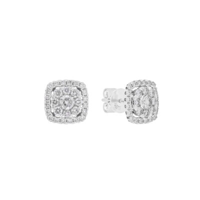 Broqueles de oro blanco con diamantes