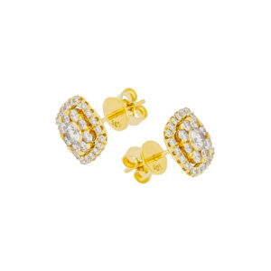 Broqueles de oro amarillo con diamantes - Imagen 3