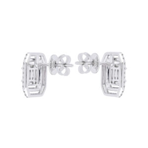 Broqueles de oro blanco con diamantes - Imagen 2