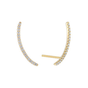 Broquel delgado de oro amarillo con diamantes