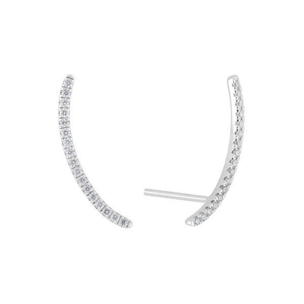 Broquel delgado de oro blanco con diamantes
