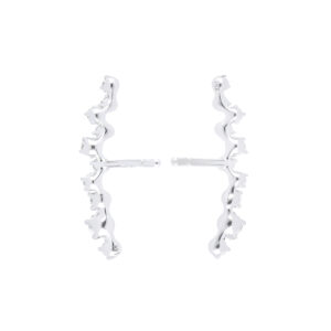 Broqueles cuff de oro blanco con diamantes - Imagen 2