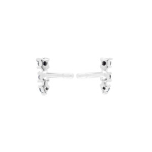 Broqueles de oro blanco con diamantes negros - Imagen 2