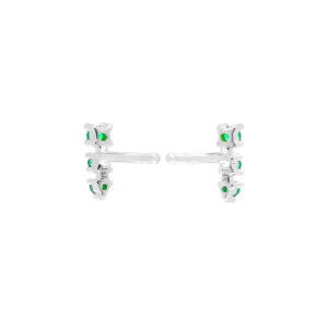 Broquel de oro blanco con esmeralda - Imagen 2