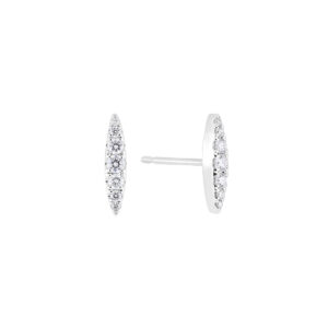 Broqueles de oro blanco con diamantes