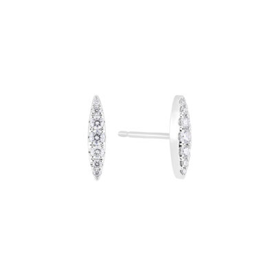 Broqueles de oro blanco con diamantes