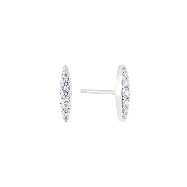 Broqueles de oro blanco con diamantes