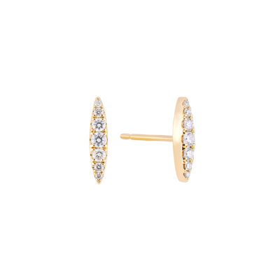 Broqueles de oro amarillo con diamantes