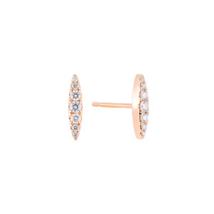 Broqueles de oro rosa con diamantes
