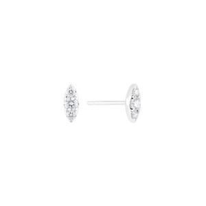 Broqueles de oro blanco con diamantes