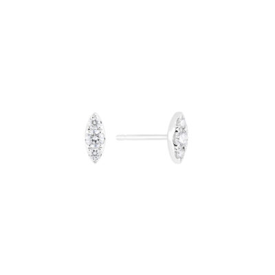 Broqueles de oro blanco con diamantes