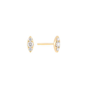 Broqueles de oro amarillo con diamantes