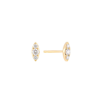 Broqueles de oro amarillo con diamantes