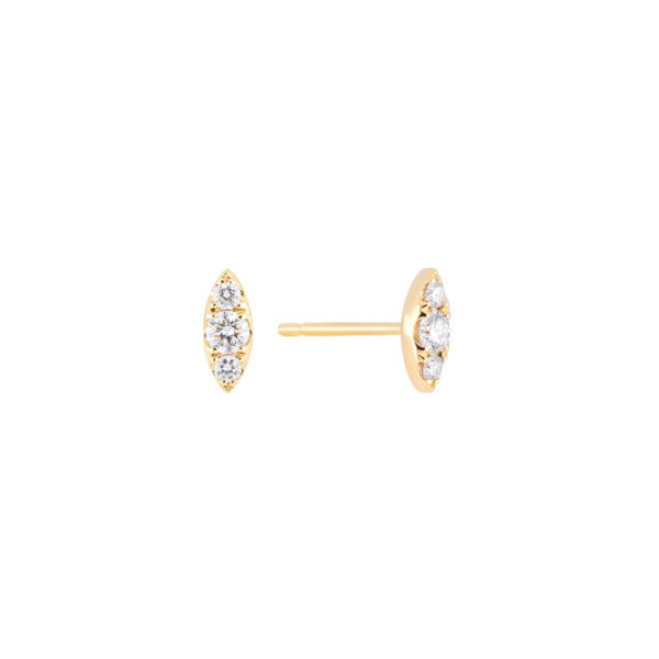 Broqueles de oro amarillo con diamantes