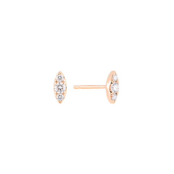 Broqueles de oro rosa con diamantes