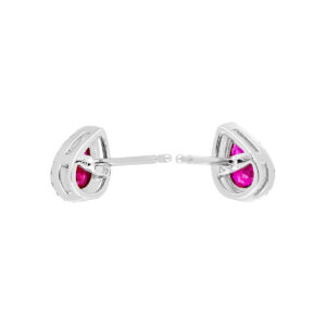 Broqueles de oro blanco con rubíes y diamantes - Imagen 2