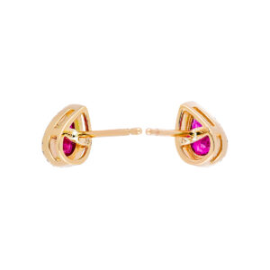 Broqueles de oro amarillo con rubíes y diamantes - Imagen 2