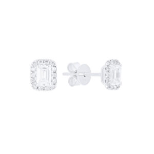 Broqueles de oro blanco con diamantes