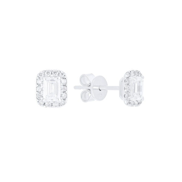Broqueles de oro blanco con diamantes