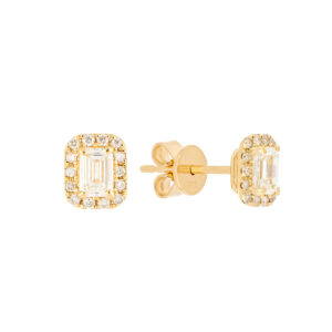 Broqueles de oro amarillo con diamantes