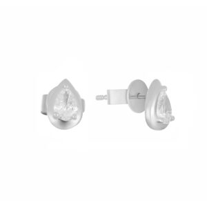 Broqueles de Oro Blanco con Diamante - Imagen 2