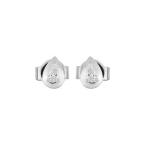 Broqueles de Oro Blanco con Diamantes