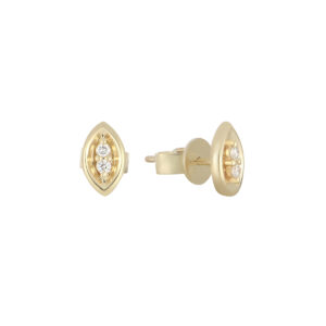 Broqueles de Oro amarillo con Diamante - Imagen 2