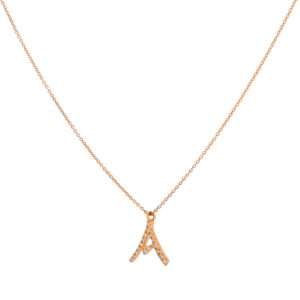 Inicial A de oro con diamantes - Imagen 2