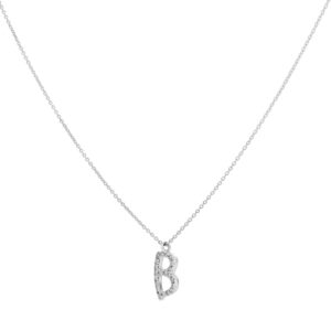 Inicial B en oro con diamantes - Imagen 2