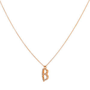 Inicial B en oro con diamantes - Imagen 2