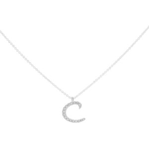 Inicial C de oro con diamantes