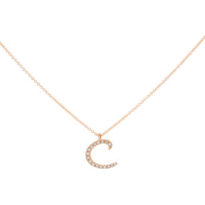 Inicial C de oro con diamantes