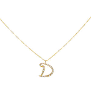 Inicial D de oro con diamantes