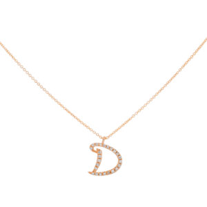 Inicial D de oro con diamantes