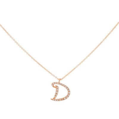 Inicial D de oro con diamantes