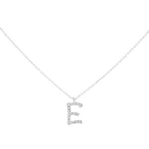 Inicial E de oro con diamantes
