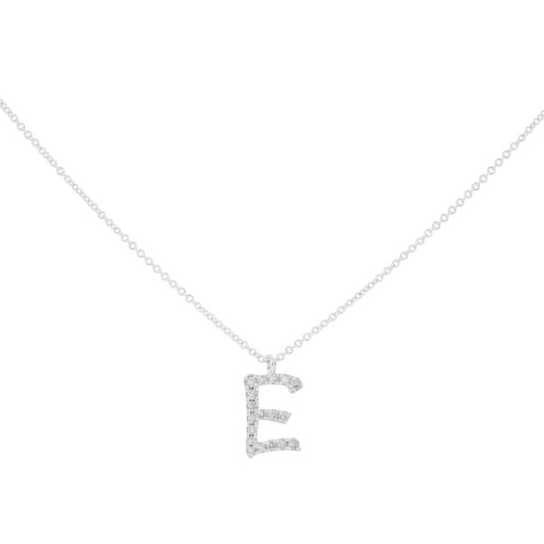 Inicial E de oro con diamantes
