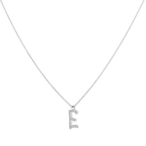Inicial E de oro con diamantes - Imagen 2