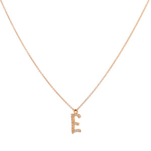 Inicial E de oro con diamantes - Imagen 2