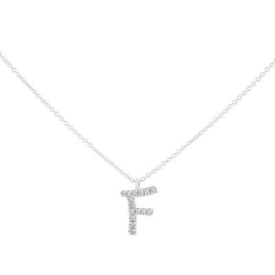 Inicial F de oro con diamantes
