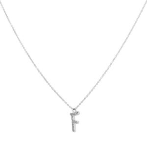 Inicial F de oro con diamantes - Imagen 2