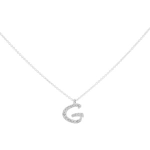 Inicial G de oro con diamantes