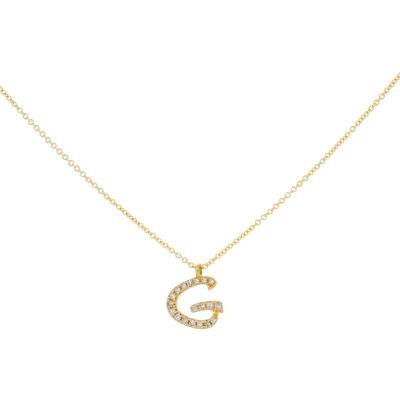 Inicial G de oro con diamantes